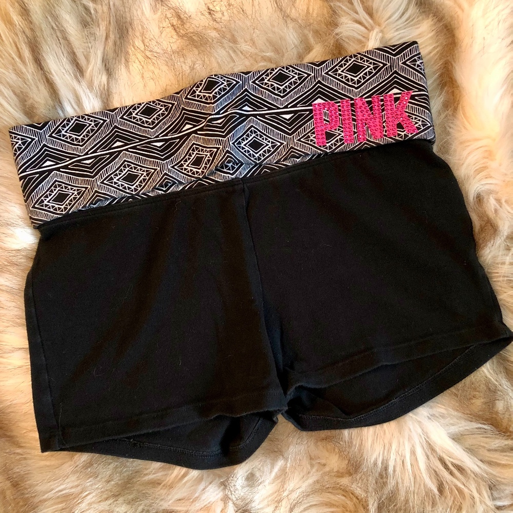 VICTORIA’S SECRET PINK Bling Foldover Shorts